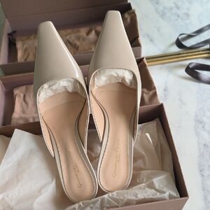 Gianvito Rossi Lindsay 55mm Nude Pointed-Toe Mules